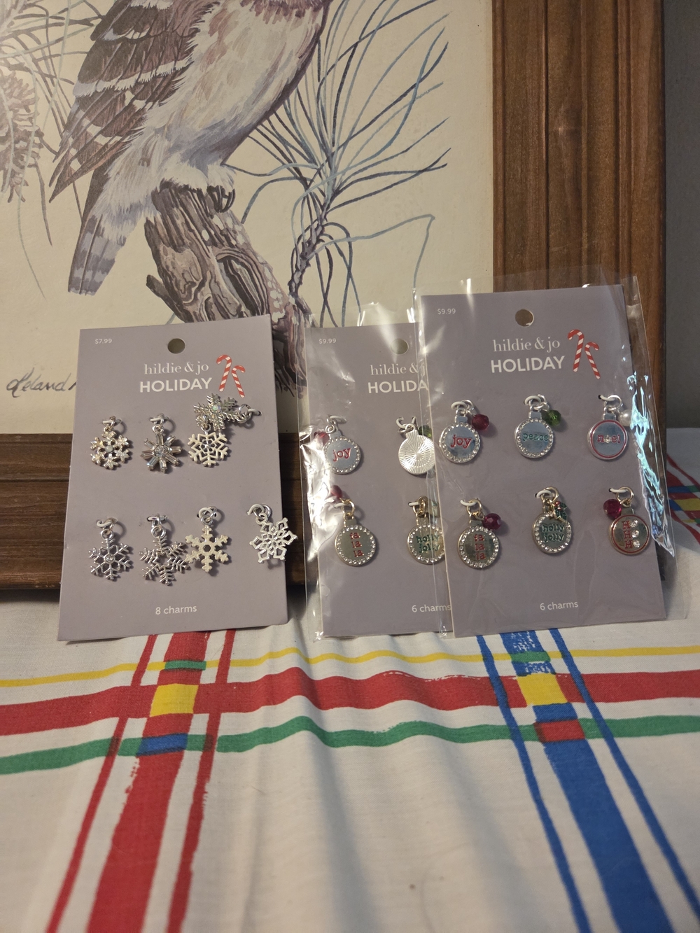 hildie & jo Holiday Charm Packs - Silver Snowflakes & Festive Disc Charms